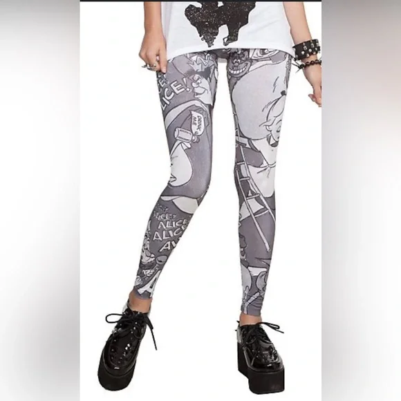 Disney Alice in Wonderland XL/EXTRA LARGE Atheltic Leggings Women’s - Picture 7 of 7